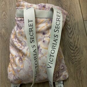Victoria's Secret Pink and Cream Floral Backpack